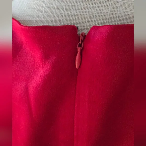 DKNY Red Wrap Mini Dress - Picture 4 of 7